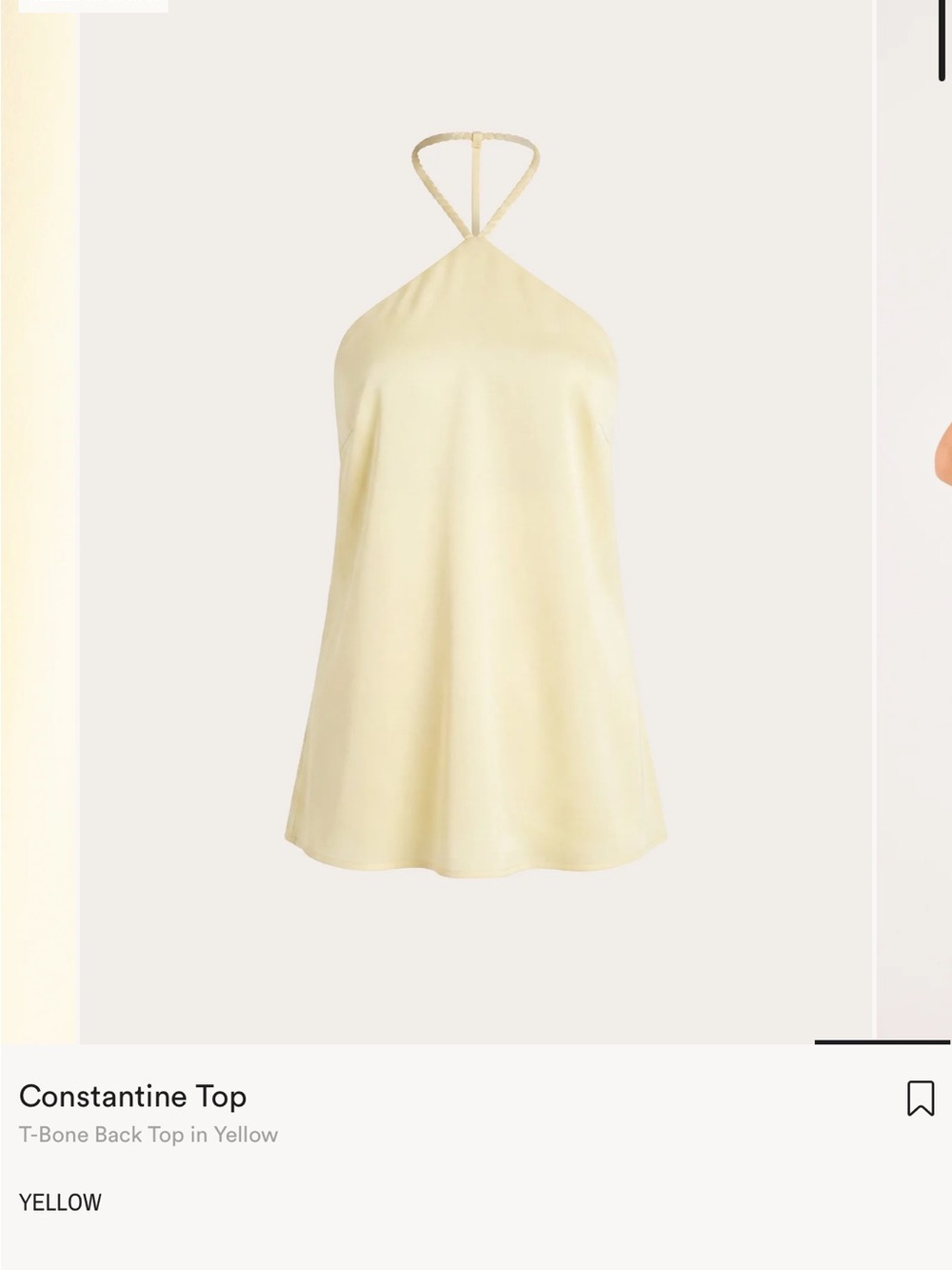 Constantine Top- Yellow - Picture 4 of 4